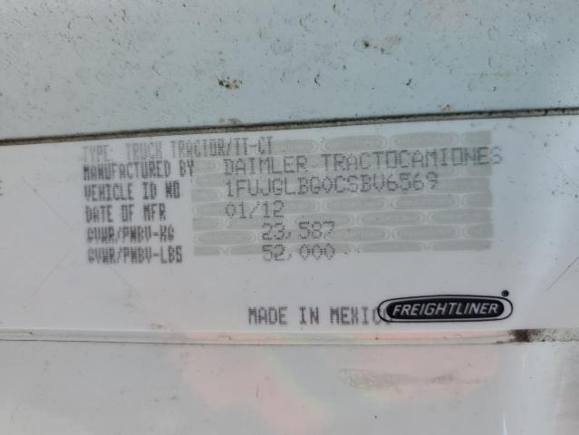 1FUJGLBG0CSBV6569 - 2012 FREIGHTLINER CASCADIA 1 Ağ foto 10