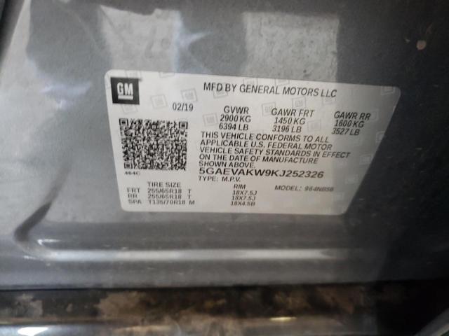 5GAEVAKW9KJ252326 - 2019 BUICK ENCLAVE ESSENCE ნაცრისფერი ფოტო 13