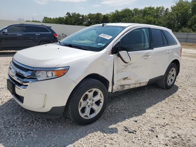 2FMDK3JC8DBB99465 - 2013 FORD EDGE SEL WHITE photo 1