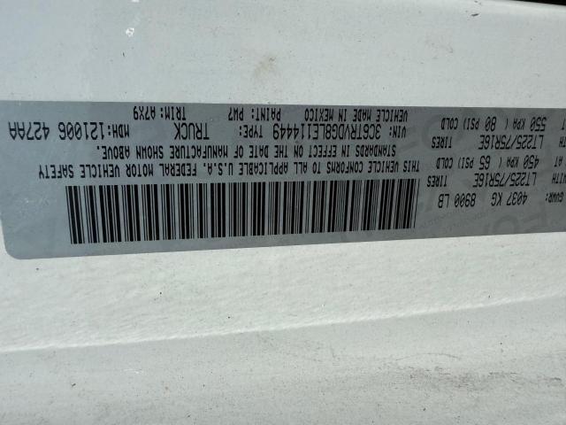 3C6TRVDG8LE114449 - 2020 RAM PROMASTER 2500 HIGH თეთრი ფოტო 10