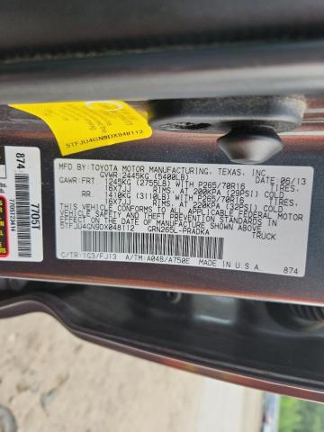 5TFJU4GN9DX048112 - 2013 TOYOTA TACOMA DOUBLE CAB PRERUNNER GRAY photo 13