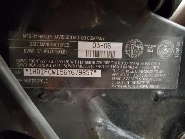 1HD1FCW156Y679857 - 2006 HARLEY-DAVIDSON FLHTCUI 勃艮第红 照片 10