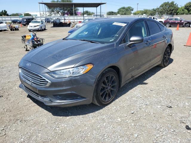 3FA6P0LUXHR266079 - 2017 FORD FUSION SE HYBRID GRAY photo 1