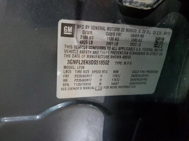 3GNFL2EK8DS518502 - 2013 CHEVROLET CAPTIVA LS 蓝色 照片 12