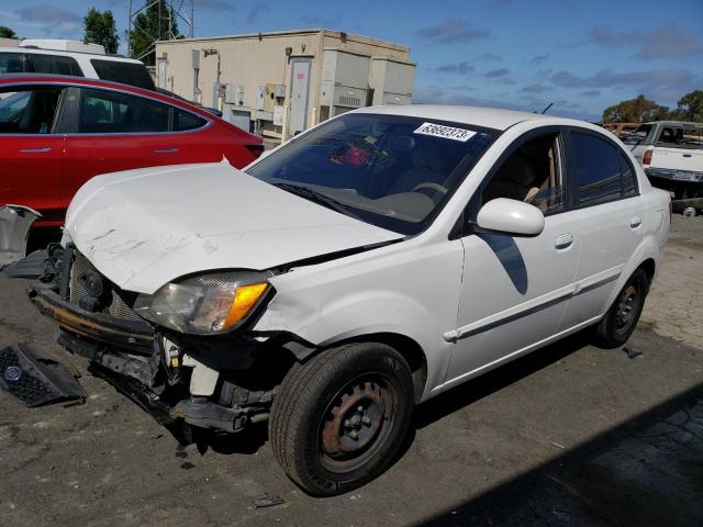 KNADH4A37A6673843 - 2010 KIA RIO LX WHITE photo 1