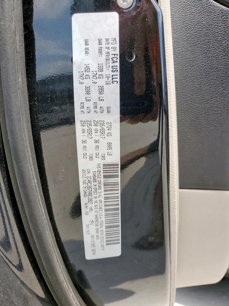 2C4RC1BG7HR613927 - 2017 CHRYSLER PACIFICA TOURING L BLACK photo 13