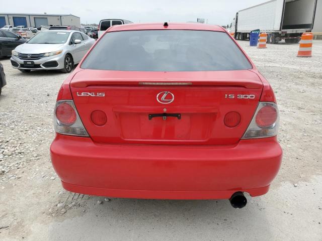 JTHBD192040085594 - 2004 LEXUS IS 300 RED photo 6