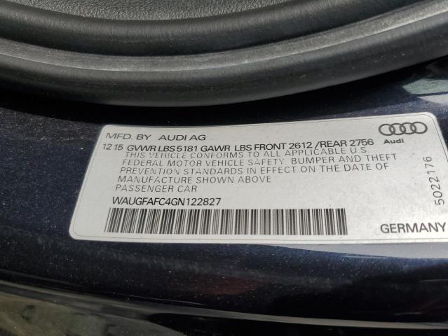 WAUGFAFC4GN122827 - 2016 AUDI A6 PREMIUM PLUS BLACK photo 12