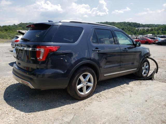 1FM5K8D84HGE35147 - 2017 FORD EXPLORER XLT BLACK photo 3