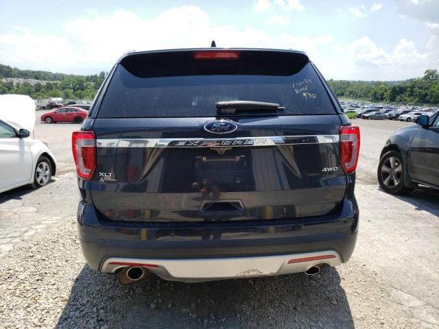 1FM5K8D84HGE35147 - 2017 FORD EXPLORER XLT BLACK photo 6