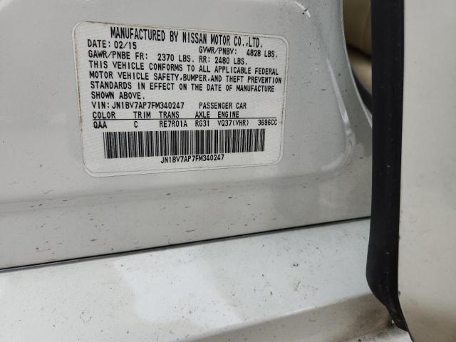 JN1BV7AP7FM340247 - 2015 INFINITI Q50 BASE თეთრი ფოტო 12