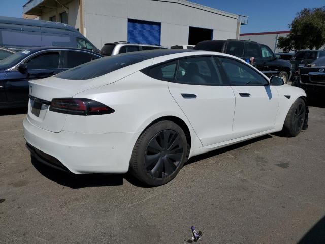 5YJSA1E57NF475282 - 2022 TESLA MODEL S WHITE photo 3