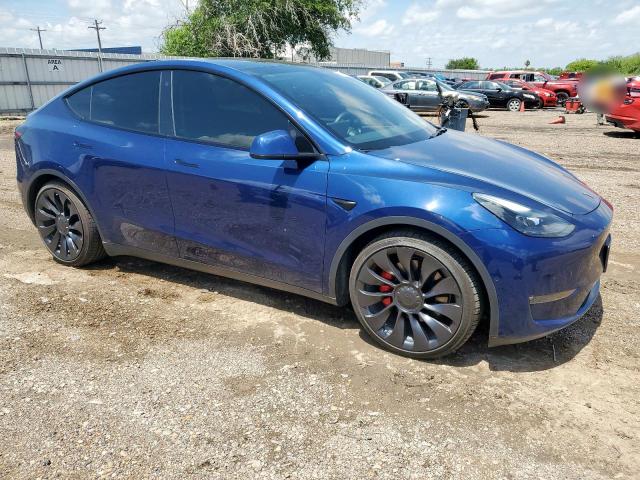 7SAYGDEF7NF463669 - 2022 TESLA MODEL Y Bleu photo 4
