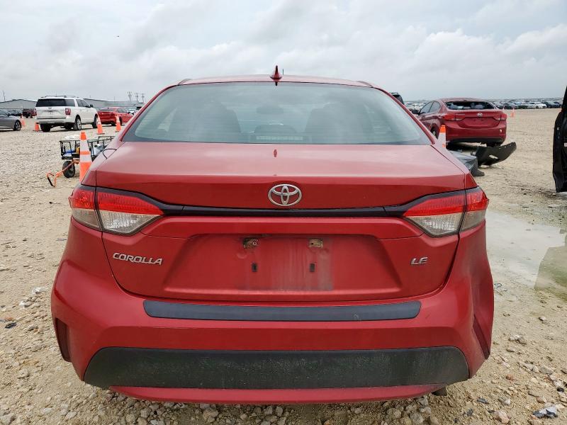 5YFEPRAEXLP080272 - 2020 TOYOTA COROLLA LE წითელი ფოტო 6