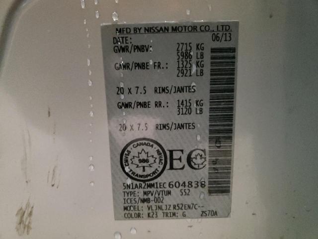 5N1AR2MM1EC604838 - 2014 NISSAN PATHFINDER S SILVER photo 10