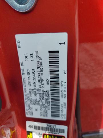 5TFNC5DB7RX040862 - 2024 TOYOTA TUNDRA CREWMAX PLATINUM წითელი ფოტო 12