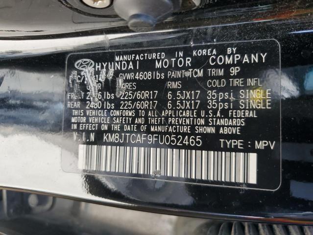 KM8JTCAF9FU052465 - 2015 HYUNDAI TUCSON GLS BLACK photo 13