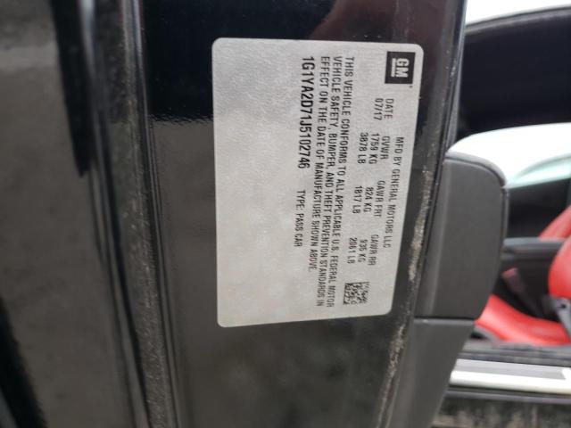 1G1YA2D71J5102746 - 2018 CHEVROLET CORVETTE STINGRAY 1LT BLACK photo 12