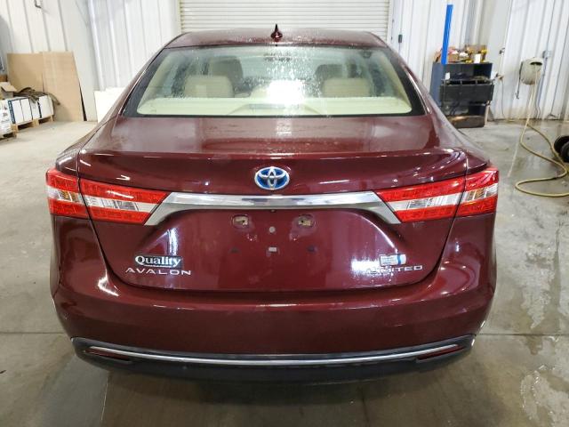 4T1BD1EB4DU015253 - 2013 TOYOTA AVALON HYBRID RED photo 6