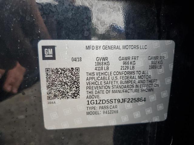 1G1ZD5ST9JF225864 - 2018 CHEVROLET MALIBU LT 黑色 照片 12