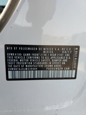 3VWDB7AJXJM226084 - 2018 VOLKSWAGEN JETTA SE WHITE photo 13