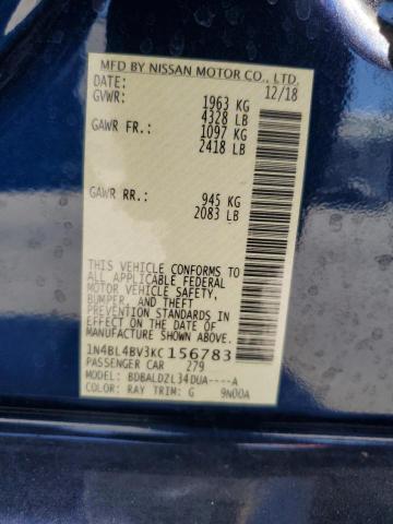 1N4BL4BV3KC156783 - 2019 NISSAN ALTIMA S Mavi foto 12