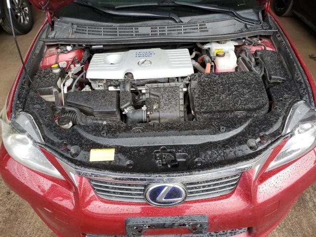 JTHKD5BH0D2150633 - 2013 LEXUS CT 200 RED photo 11