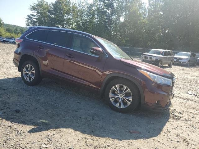 5TDJKRFH1FS187979 - 2015 TOYOTA HIGHLANDER XLE RED photo 4