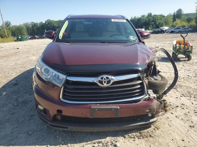 5TDJKRFH1FS187979 - 2015 TOYOTA HIGHLANDER XLE RED photo 5