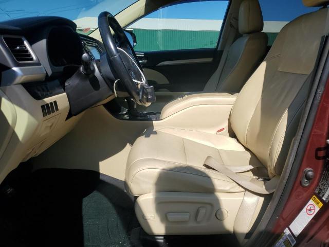 5TDJKRFH1FS187979 - 2015 TOYOTA HIGHLANDER XLE RED photo 7