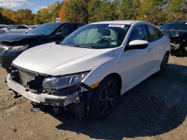 2HGFC2F85KH546576 - 2019 HONDA CIVIC SPORT WHITE photo 2