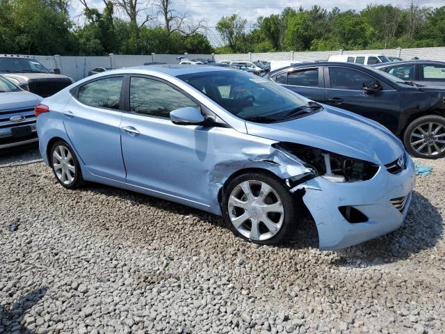 KMHDH4AE6CU320900 - 2012 HYUNDAI ELANTRA GLS BLUE photo 4