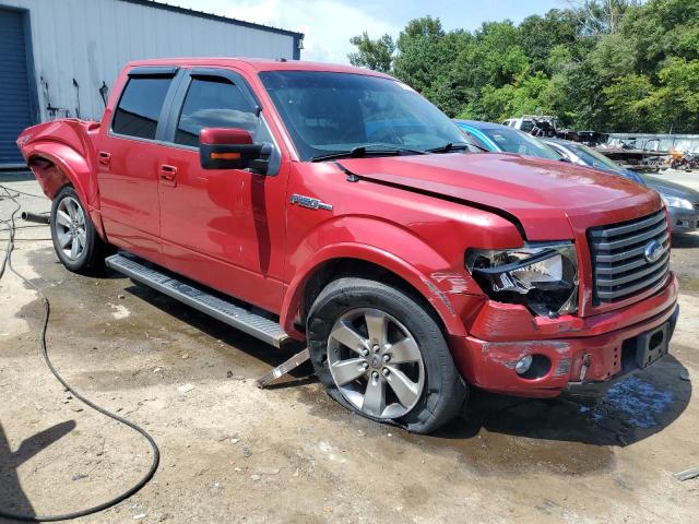 1FTFW1CF6CKE19560 - 2012 FORD F150 SUPERCREW RED photo 4