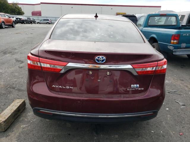 4T1BD1EB0EU024324 - 2014 TOYOTA AVALON HYBRID BURGUNDY photo 6