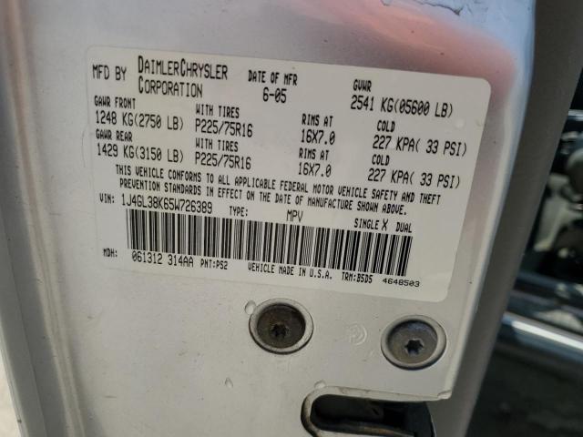 1J4GL38K65W726389 - 2005 JEEP LIBERTY RENEGADE 银色 照片 13