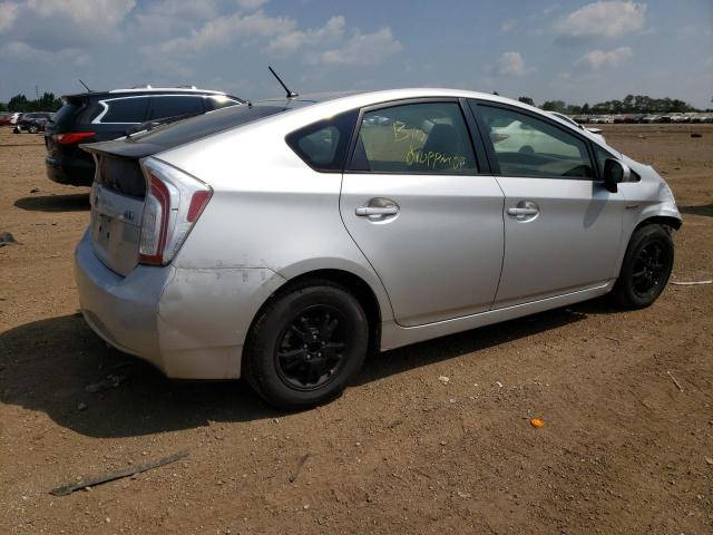 JTDKN3DU4C5493794 - 2012 TOYOTA PRIUS SILVER photo 3