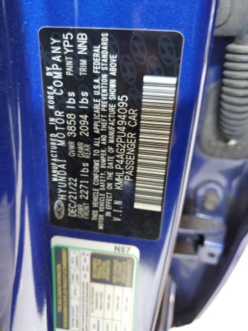 KMHLP4AG2PU494095 - 2023 HYUNDAI ELANTRA LIMITED BLUE photo 13