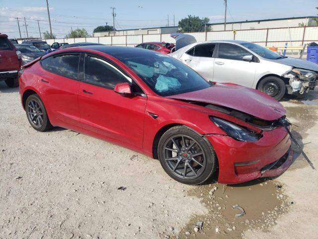 5YJ3E1EA2PF567098 - 2023 TESLA MODEL 3 RED photo 4