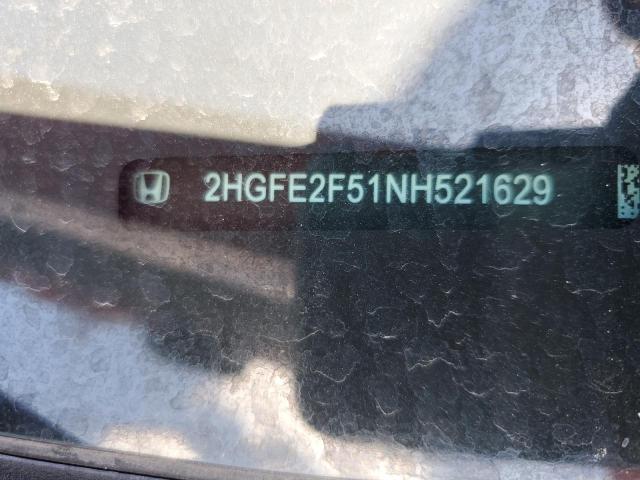 2HGFE2F51NH521629 - 2022 HONDA CIVIC SPORT Qırmızı foto 12