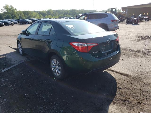 5YFBURHE9EP099948 - 2014 TOYOTA COROLLA L GREEN photo 2