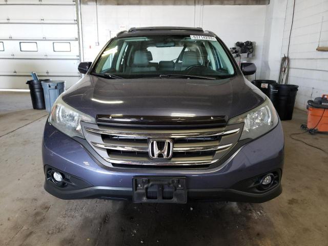 5J6RM4H76DL001933 - 2013 HONDA CR-V EXL BLUE photo 5