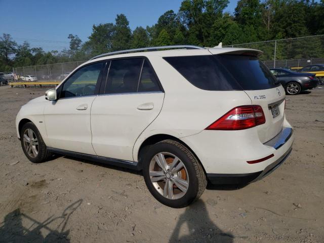 4JGDA5HB0CA031101 - 2012 MERCEDES-BENZ ML 350 4MATIC WHITE photo 2