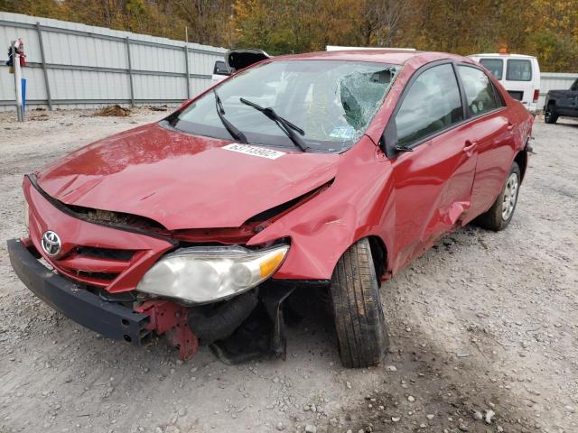 2T1BU4EE2BC690979 - 2011 TOYOTA COROLLA BASE RED photo 2