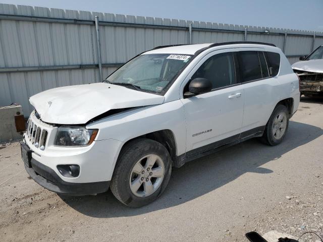 1C4NJCBA3FD273395 - 2015 JEEP COMPASS SPORT WHITE photo 1