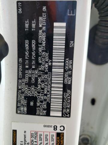 JTEBU5JRXK5698223 - 2019 TOYOTA 4RUNNER SR5/SR5 PREMIUM WHITE photo 13