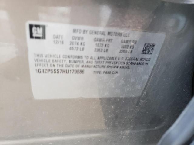 1G4ZP5SS7HU179586 - 2017 BUICK LACROSSE ESSENCE ნაცრისფერი ფოტო 12