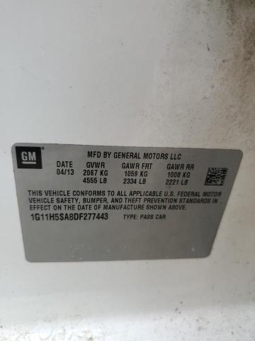 1G11H5SA8DF277443 - 2013 CHEVROLET MALIBU LTZ თეთრი ფოტო 12
