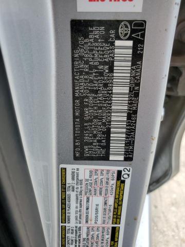 2T1KR32E65C498906 - 2005 TOYOTA COROLLA MA XR SILVER photo 12
