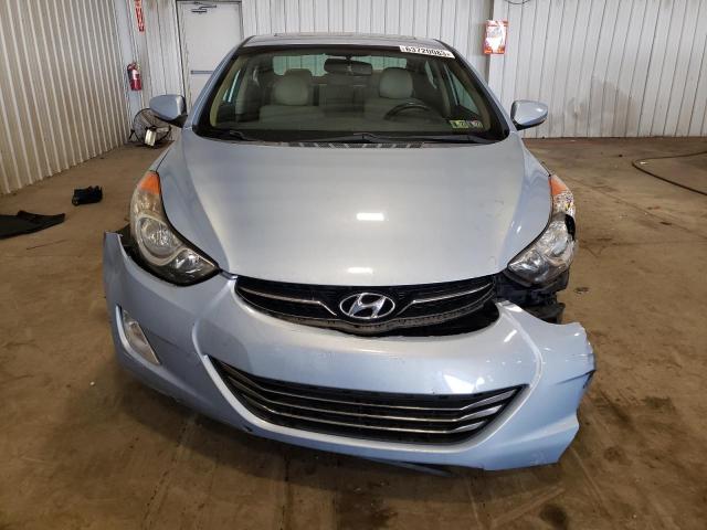 KMHDH4AE7CU249626 - 2012 HYUNDAI ELANTRA GLS BLUE photo 5