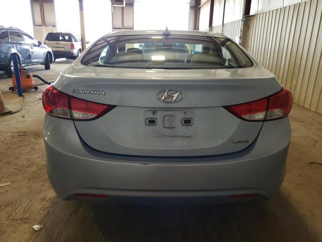 KMHDH4AE7CU249626 - 2012 HYUNDAI ELANTRA GLS BLUE photo 6